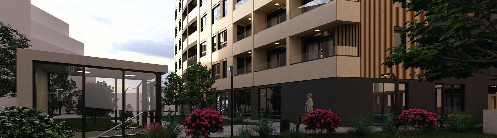 Aura building background